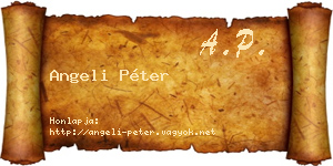 Angeli Péter névjegykártya